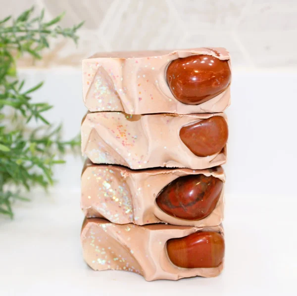 Vanilla Chai + Red Jasper Crystal Soap Bar - Image 5