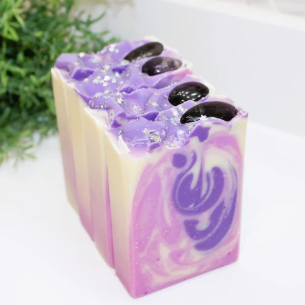 Black Raspberry Vanilla + Amethyst Crystal Natural Soap Bar