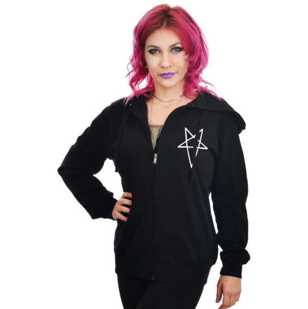 "The Witch" Tarot Card Zip Hoodie - Image 2