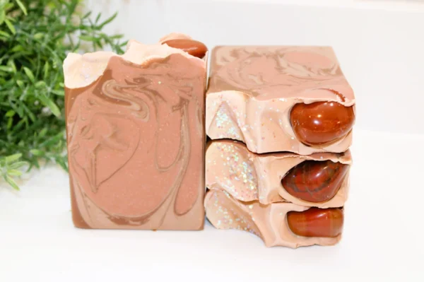 Vanilla Chai + Red Jasper Crystal Soap Bar