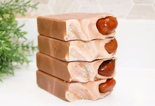 Vanilla Chai + Red Jasper Crystal Soap Bar - Image 4